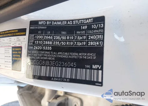 2014 Mercedes-Benz Glk 350 4Matic z USA, uszkodzony, nr VIN WDCGG8JB3EG236045